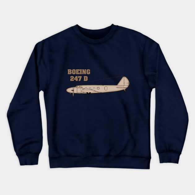 Boeing 247 D Crewneck Sweatshirt by Caravele